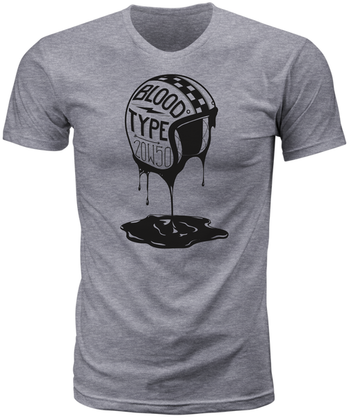 HIGHWAY 21 BLOOD TYPE TEE HEATHER MD #6331 489-1926~3