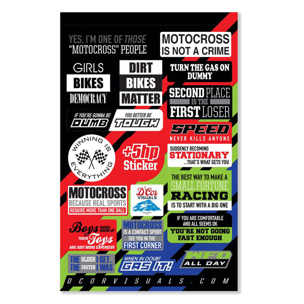 D-COR DECAL SHEET MOTO TALK 2 4 MIL 40-90-121