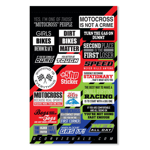 D-COR DECAL SHEET MOTO TALK 2 4 MIL 40-90-121