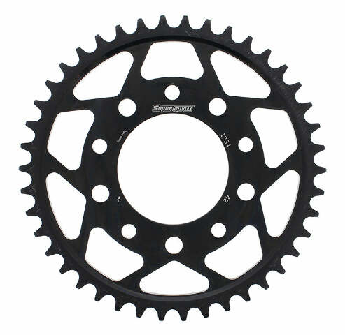 SUPERSPROX REAR SPROCKET STEEL 42T-530 BLK HON/TRI RFE-1334-42-BLK