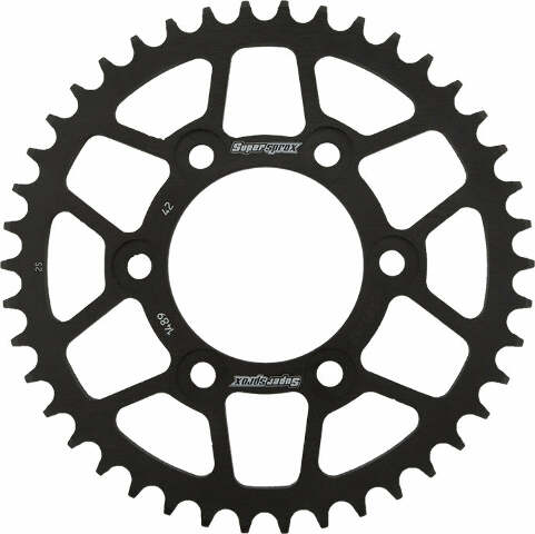 SUPERSPROX REAR SPROCKET STEEL 42T-525 BLK KAW RFE-1489-42-BLK