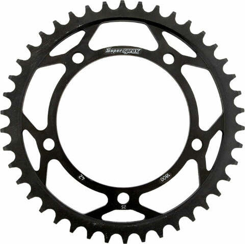SUPERSPROX REAR SPROCKET STEEL 42T-530 BLK SUZ RFE-1800-42-BLK