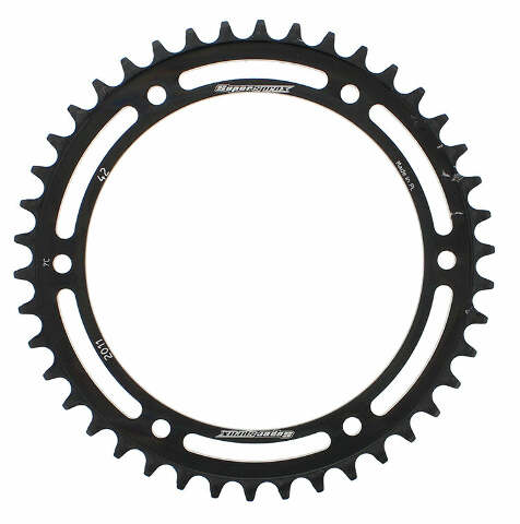 SUPERSPROX REAR SPROCKET STEEL 42T-530 BLK TRI RFE-2011-42-BLK