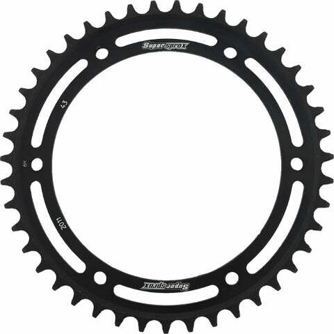 SUPERSPROX REAR SPROCKET STEEL 43T-530 BLK TRI RFE-2011-43-BLK