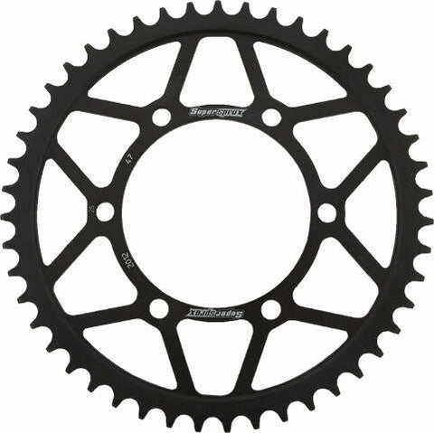 SUPERSPROX REAR SPROCKET STEEL 47T-525 BLK TRI RFE-2012-47-BLK