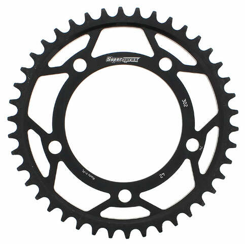 SUPERSPROX REAR SPROCKET STEEL 42T-530 BLK HON RFE-302-42-BLK