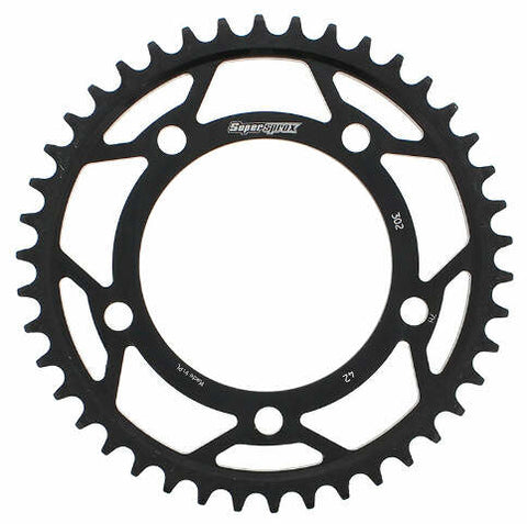 SUPERSPROX REAR SPROCKET STEEL 42T-530 BLK HON RFE-302-42-BLK
