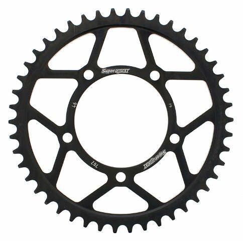 SUPERSPROX REAR SPROCKET STEEL 46T-525 BLK APR RFE-702-46-BLK