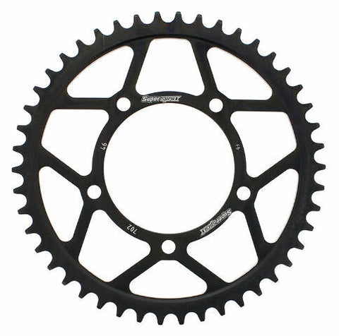 SUPERSPROX REAR SPROCKET STEEL 46T-525 BLK APR RFE-702-46-BLK