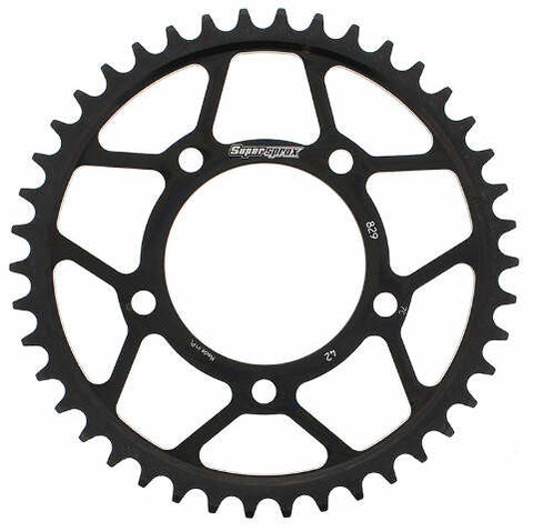 SUPERSPROX REAR SPROCKET STEEL 42T-530 BLK SUZ RFE-829-42-BLK