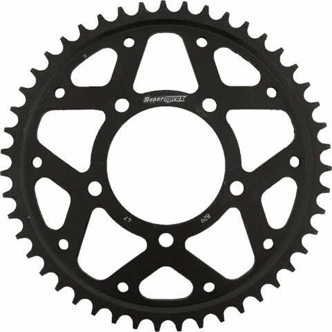 SUPERSPROX REAR SPROCKET STEEL 47T-530 BLK SUZ RFE-829-47-BLK