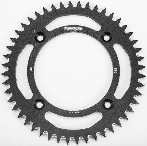 SUPERSPROX REAR SPROCKET ALUMINUM 48T-428 BLK HUSQ/KTM RAL-898-48-BLK