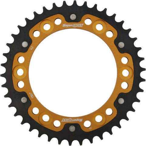 SUPERSPROX REAR STEALTH SPROCKET ALU/STL 42T-525 GLD HON RST-1307-42-GLD
