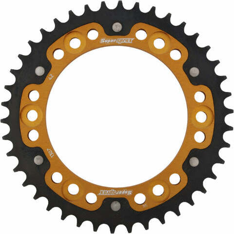 SUPERSPROX REAR STEALTH SPROCKET ALU/STL 42T-525 GLD HON RST-1307-42-GLD