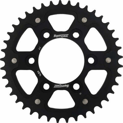 SUPERSPROX REAR STEALTH SPROCKET ALU/STL 41T-525 BLK KAW RST-1489-41-BLK
