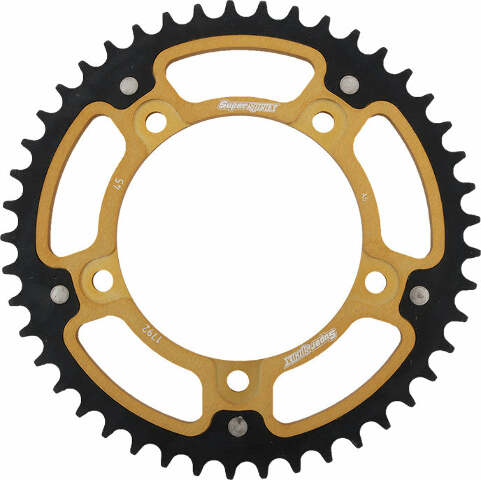SUPERSPROX REAR STEALTH SPROCKET ALU/STL 45T-525 GLD SUZ/TRI RST-1792-45-GLD