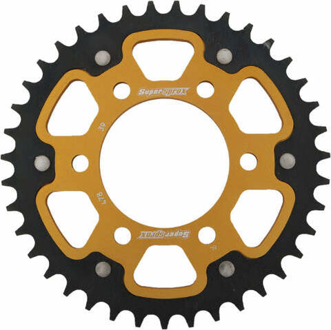 SUPERSPROX REAR STEALTH SPROCKET ALU/STL 39T-520 GLD KAW/POL RST-478-39-GLD