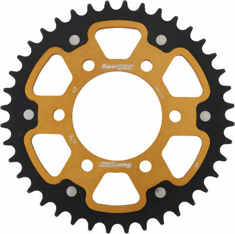 SUPERSPROX REAR STEALTH SPROCKET ALU/STL 40T-520 GLD KAW/POL RST-478-40-GLD