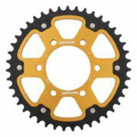 SUPERSPROX REAR STEALTH SPROCKET ALU/STL 43T-520 GLD KAW RST-478-43-GLD