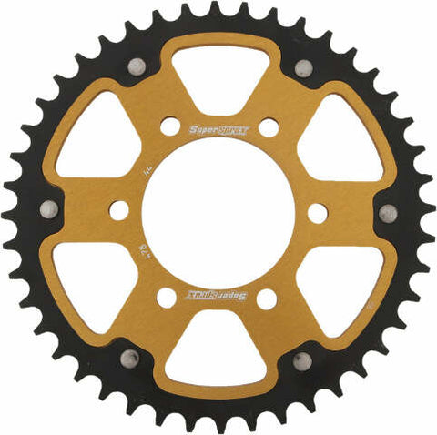 SUPERSPROX REAR STEALTH SPROCKET ALU/STL 44T-520 GLD KAW/POL RST-478-44-GLD