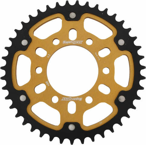 SUPERSPROX REAR STEALTH SPROCKET ALU/STL 43T-530 GLD KAW RST-488-43-GLD