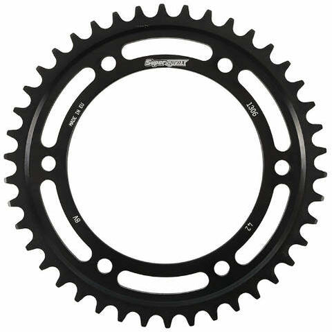 SUPERSPROX REAR EDGE SPROCKET STEEL 42T-530 BLK HON RFA-1306-42-BLK