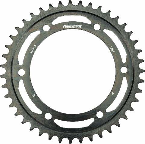 SUPERSPROX REAR EDGE SPROCKET STEEL 43T-525 BLK HON RFA-1307-43-BLK