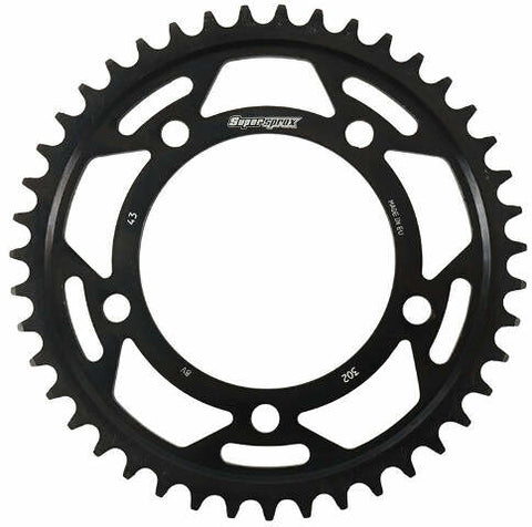 SUPERSPROX REAR EDGE SPROCKET STEEL 43T-530 BLK HON RFA-302-43-BLK