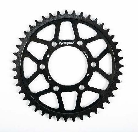 SUPERSPROX REAR EDGE SPROCKET STEEL 43T-520 BLK KAW/POL RFA-478-43-BLK