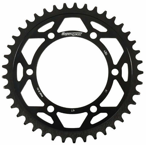 SUPERSPROX REAR EDGE SPROCKET STEEL 41T-520 BLK HON/KAW/SUZ/YAM RFA-486-41-BLK