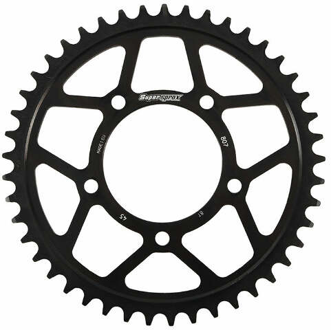 SUPERSPROX REAR EDGE SPROCKET STEEL 45T-525 BLK SUZ RFA-807-45-BLK