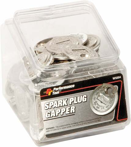 PERFORMANCE TOOL SPARK PLUG GAP TOOL 50/PK W/FISHBOWL COUNTER DISPLAY W3204