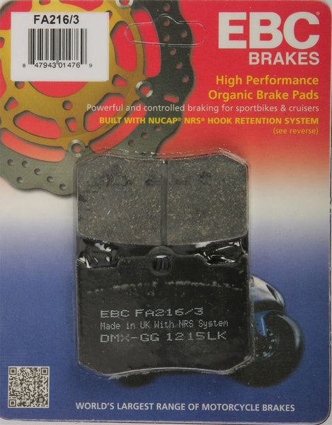 EBC BRAKE PADS FA216/3