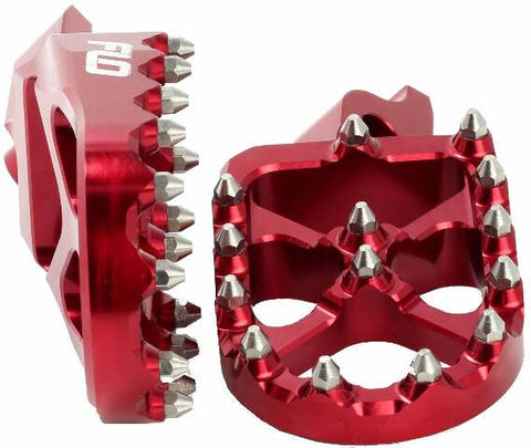 FLO MOTORSPORTS PRO SERIES FOOT PEGS RED KAW/HON FPEG-792R