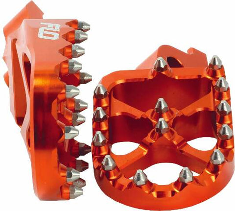 FLO MOTORSPORTS PRO SERIES FOOT PEGS ORANGE KTM/HUS FPEG-795ORG