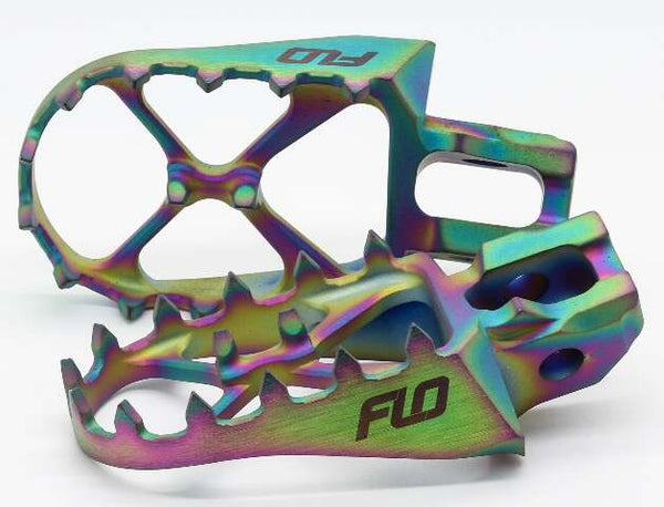 FLO MOTORSPORTS TITANIUM FOOT PEGS JET FUEL GAS/HUS/KTM TI-795-2JET