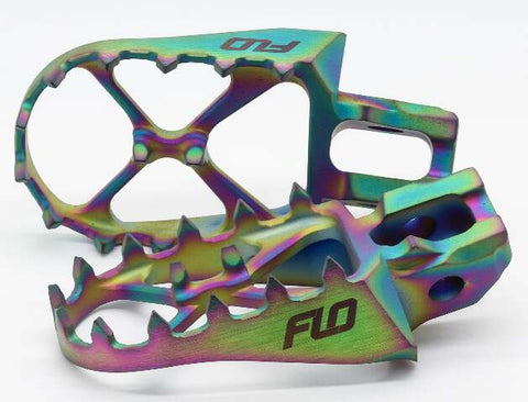 FLO MOTORSPORTS TITANIUM FOOT PEGS JET FUEL GAS/HUS/KTM TI-795-2JET