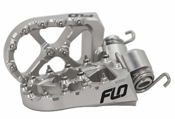 FLO MOTORSPORTS FLO FOOTPEG LOW SILVER YAM 10MM BACK 12MM DOWN LOW-793S