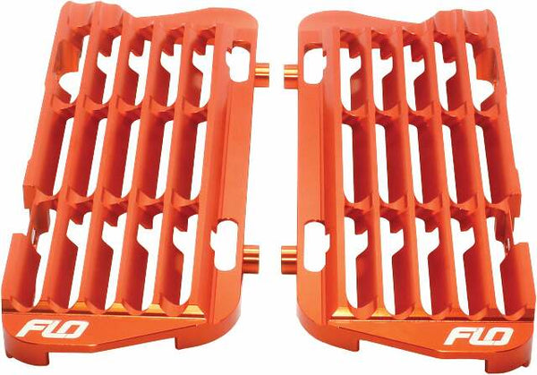 FLO MOTORSPORTS HIGH FLOW RADIATOR BRACES ORANGE FLO751ORG