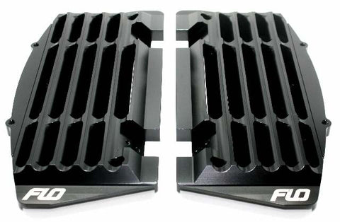 FLO MOTORSPORTS HIGH FLOW RADIATOR BRACES BLACK FLO 754BLK