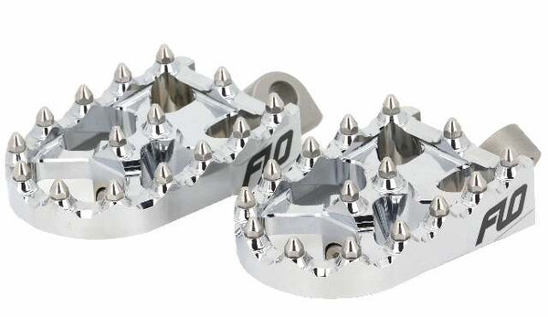 FLO MOTORSPORTS MOTO STYLE FOOTPEG SET CHROME 2