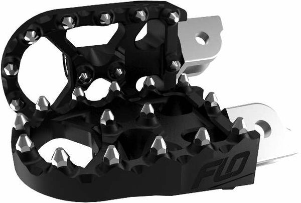 FLO MOTORSPORTS MOTO STYLE FOOTPEG SET BLACK M8 SOFTAIL FPEG-800-3