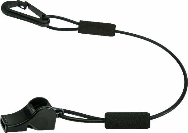 WPS FLOATING WHISTLE W/LANYARD (BLACK) LVW-17 BLK