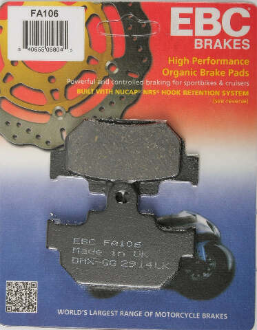 EBC BRAKE PADS FA106