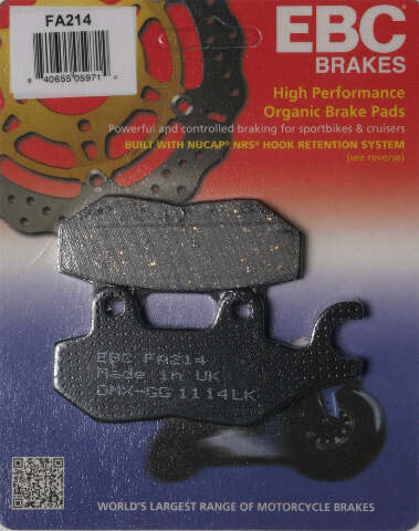 EBC BRAKE PADS FA214
