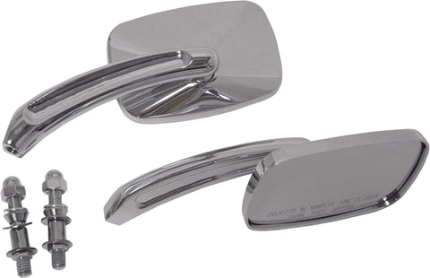HARDDRIVE MIRRORS CHROME RECTANGLE CHROME 18-137