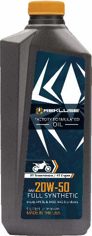REKLUSE RACING FULL SYN 20W50 OIL 4T ENGINE/ 2T TRANS 1 LT RMS-1099002