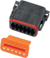 NAMZ CUSTOM CYCLE PRODUCTS 12-WIRE BLACK DEUTSCH PLUG & WDGLCK HD# 72119-94BK DP-12B