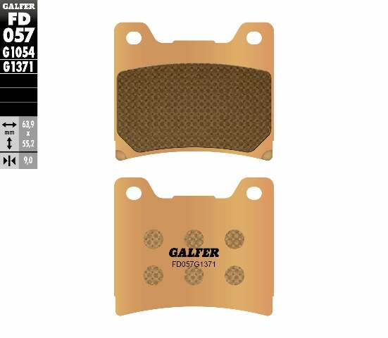 GALFER BRAKE PADS SINTERED FD057G1371 FD057G1371