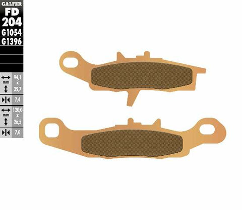 GALFER BRAKE PADS SINTERED FD204G1396 FD204G1396